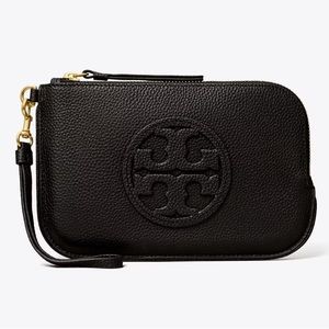 Tory Burch Miller Wristlet Black *like new*